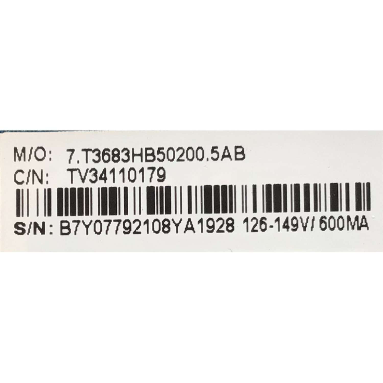 MAIN FUENTE PARA TV RCA / NUMERO DE PARTE 7.T3683HB50200 / CV3683H-B50 / TV34110179 / B7Y07792108YA1928 / MODELO RTU5540-C - Imagen 2